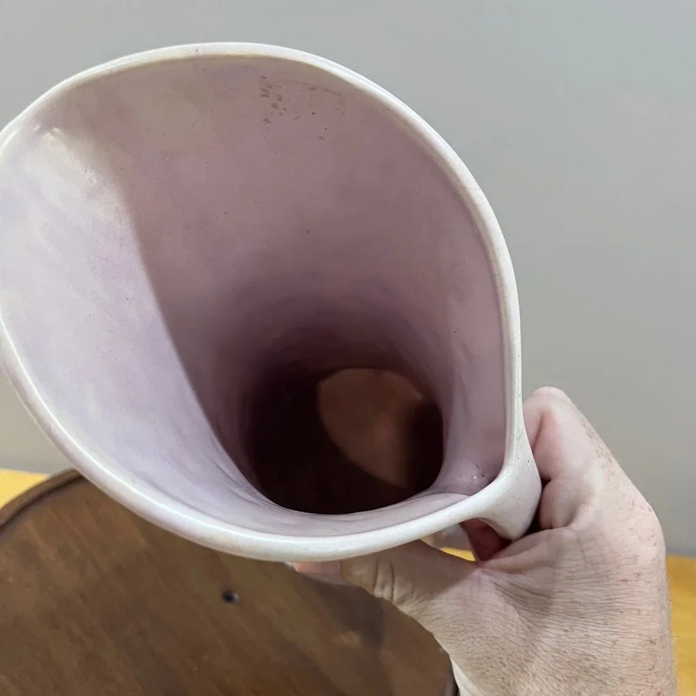 Vtg Nelson McCoy Pottery Lavender Pink Hobnail Tall Pitcher NM USA 10.5